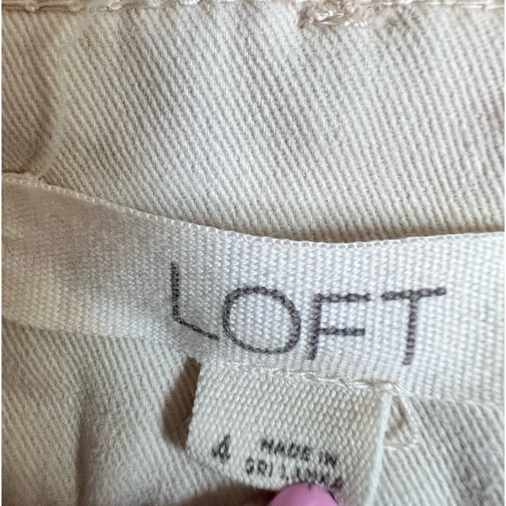 Loft Women’s Pants size 4 Color Cream - Picture 4 of 5